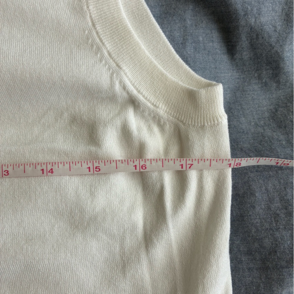 NWOT J.Crew Jackie Cotton-blend Knit Shell in White, Size Large - Picture 5 of 8